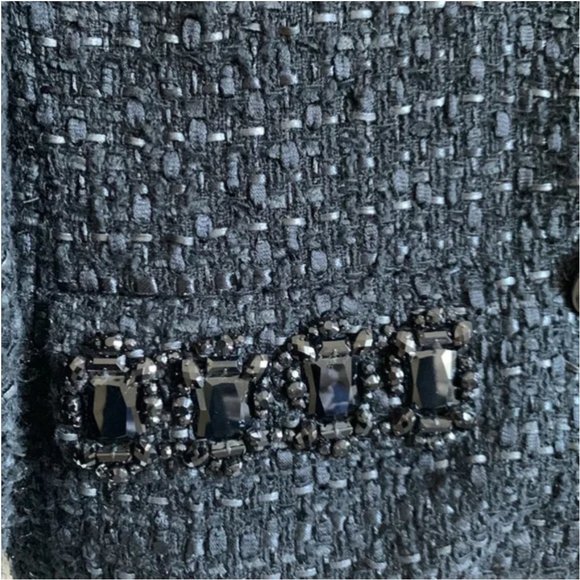 Kate Spade Madison Avenue Yazmen black beaded jacket blazer size 6 PLEASE READ - Picture 5 of 15